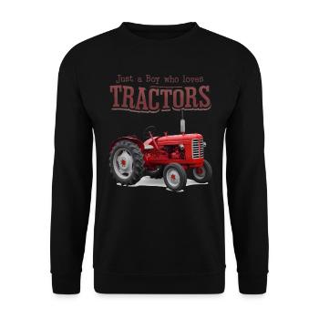 Tracteur Trekker Agriculteur Agriculteur Ferme Tracteur Champ - Sweat-shirt Unisexe - noir - Devant - Alina (178cm) & Michal (187cm)