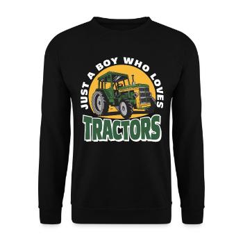 Tracteur Trekker Agriculteur Agriculteur Ferme Tracteur Champ - Sweat-shirt Unisexe - noir - Devant - Alina (178cm) & Michal (187cm)