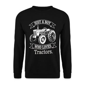Tracteur Trekker Agriculteur Agriculteur Ferme Tracteur Champ - Sweat-shirt Unisexe - noir - Devant - Alina (178cm) & Michal (187cm)