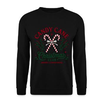 Candy Cane Partner Look for Christmas - Unisex Sweatshirt - black - Front - Alina (178cm) & Michal (187cm)
