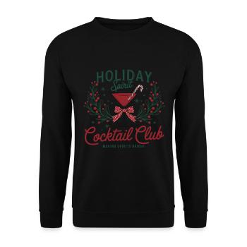 Holiday Spirit Cocktail Club - Holiday Mood - Unisex Sweatshirt - black - Front - Alina (178cm) & Michal (187cm)