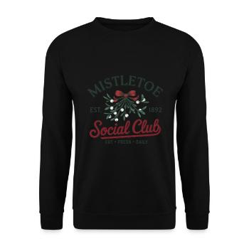 Mistletoe Social Club - Freshly cut - Unisex Sweatshirt - black - Front - Alina (178cm) & Michal (187cm)
