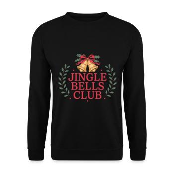 Jingle Bells Club - Sounding Festivity - Unisex Sweatshirt - black - Front - Alina (178cm) & Michal (187cm)