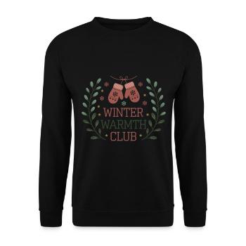 Winter Heat Club - Mitaines douillettes - Sweat-shirt Unisexe - noir - Devant - Alina (178cm) & Michal (187cm)