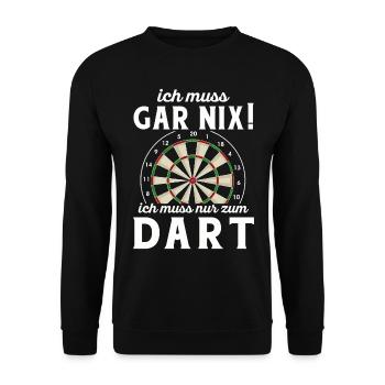 Cadeau de fléchettes Jeu de fléchettes Bullseye - Sweat-shirt Unisexe - noir - Devant - Alina (178cm) & Michal (187cm)