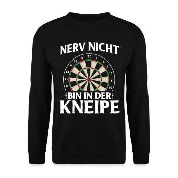 Dart Gift Dartboard Darts Player Bullseye - Unisex Sweatshirt - black - Front - Alina (178cm) & Michal (187cm)