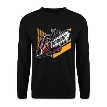 Tree Surgeon Tree Climbing Arborist Woodworker - Unisex Pullover - Schwarz - Vorne - Alina (178cm) & Michal (187cm)