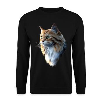 Cat Norwegian Forest Cat Norwegian Forest Cats - Unisex Sweatshirt - black - Front - Alina (178cm) & Michal (187cm)