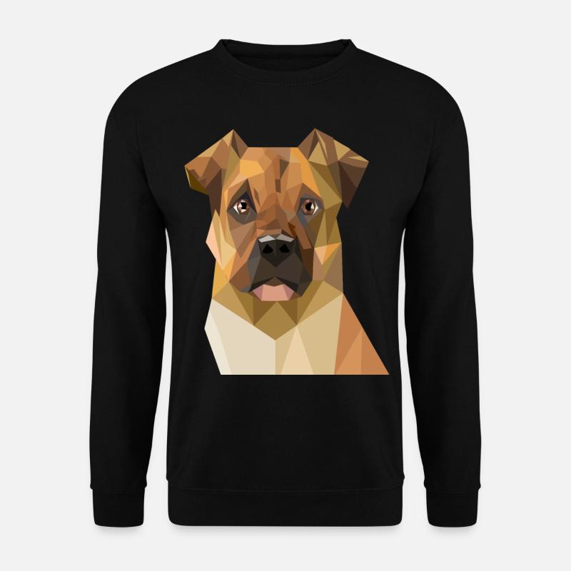 Geometric Boxer Dog Art - Unisex Sweatshirt - black