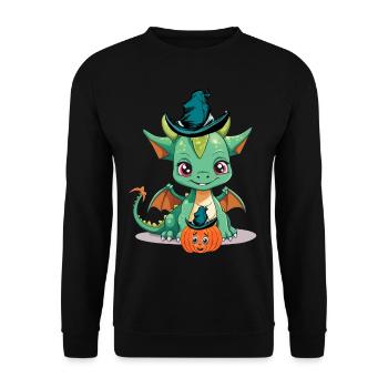 Halloween Dragon Dragon Fairy Tale Child Kids Baby - Unisex Sweatshirt - black - Front - Alina (178cm) & Michal (187cm)
