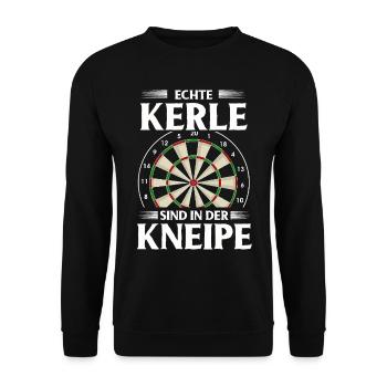 Cadeau de fléchettes Jeu de fléchettes Bullseye - Sweat-shirt Unisexe - noir - Devant - Alina (178cm) & Michal (187cm)