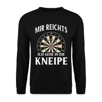 Cadeau de fléchettes Jeu de fléchettes Bullseye - Sweat-shirt Unisexe - noir - Devant - Alina (178cm) & Michal (187cm)