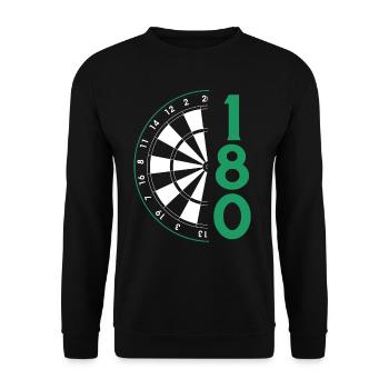 Dart Geschenk Dartboard Dartspieler Bullseye - Unisex Pullover - Schwarz - Vorne - Alina (178cm) & Michal (187cm)