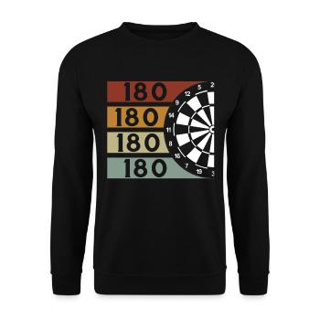 Cadeau de fléchettes Jeu de fléchettes Bullseye - Sweat-shirt Unisexe - noir - Devant - Alina (178cm) & Michal (187cm)