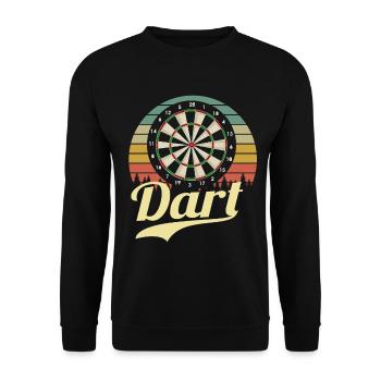 Cadeau de fléchettes Jeu de fléchettes Bullseye - Sweat-shirt Unisexe - noir - Devant - Alina (178cm) & Michal (187cm)