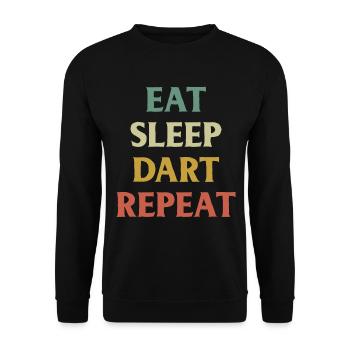 Dart Gift Dartboard Darts Player Bullseye - Unisex Sweatshirt - black - Front - Alina (178cm) & Michal (187cm)