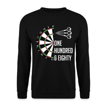 Dart Geschenk Dartboard Dartspieler Bullseye - Unisex Pullover - Schwarz - Vorne - Alina (178cm) & Michal (187cm)