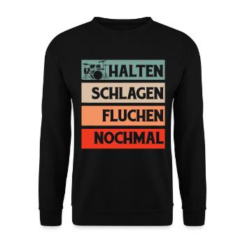 Tambours Tambours Baguette Batteur Musique Groupe Rock - Sweat-shirt Unisexe - noir - Devant - Alina (178cm) & Michal (187cm)