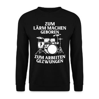 Tambours Tambours Baguette Batteur Musique Groupe Rock - Sweat-shirt Unisexe - noir - Devant - Alina (178cm) & Michal (187cm)