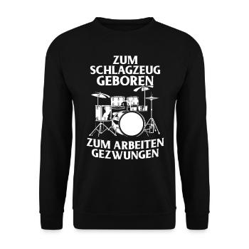 Drums Drums Drumstick Drummer Music Band Rock - Unisex Sweatshirt - black - Front - Alina (178cm) & Michal (187cm)
