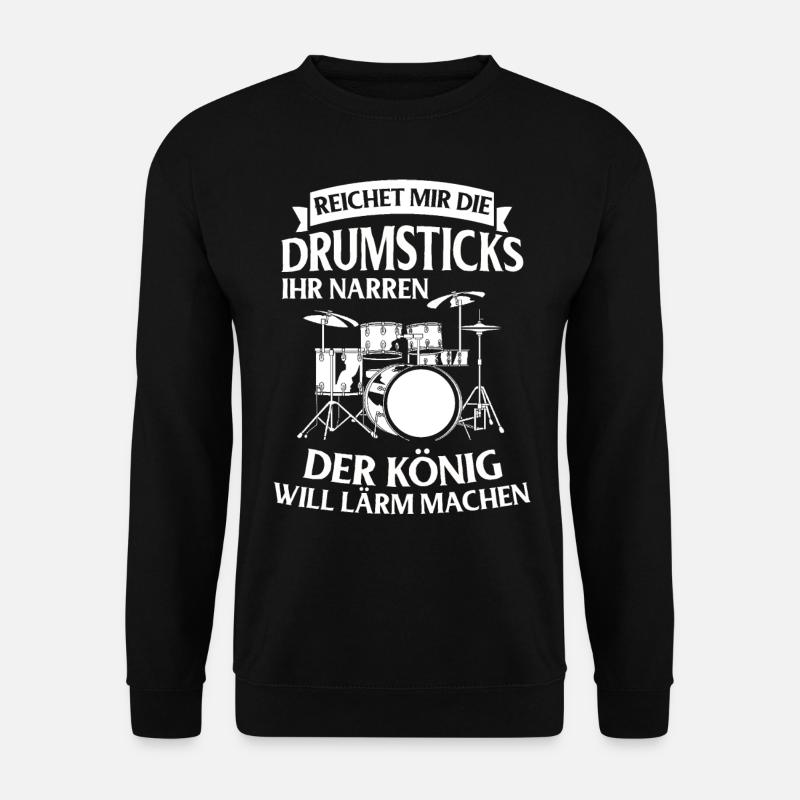 Schlagzeug Drums Drumstick Drummer Musik Band Rock - Unisex Pullover - Schwarz