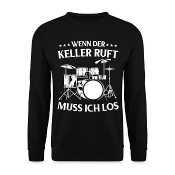 Tambours Tambours Baguette Batteur Musique Groupe Rock - Sweat-shirt Unisexe - noir - Devant - Alina (178cm) & Michal (187cm)