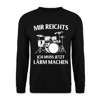 Drums Drums Drumstick Drummer Music Band Rock - Unisex Sweatshirt - black - Front - Alina (178cm) & Michal (187cm)