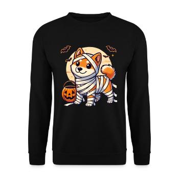 Shiba Inu Halloween Momie Mignon Shiba Inu - Sweat-shirt Unisexe - noir - Devant - Alina (178cm) & Michal (187cm)