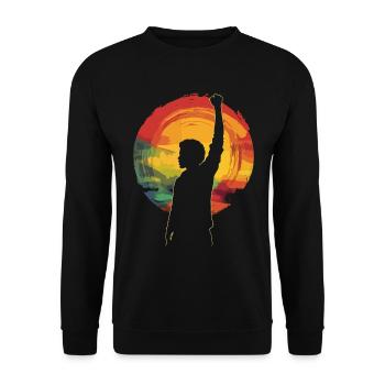 Empowerment Heritage Black History Month Art - Unisex Sweatshirt - black - Front - Alina (178cm) & Michal (187cm)