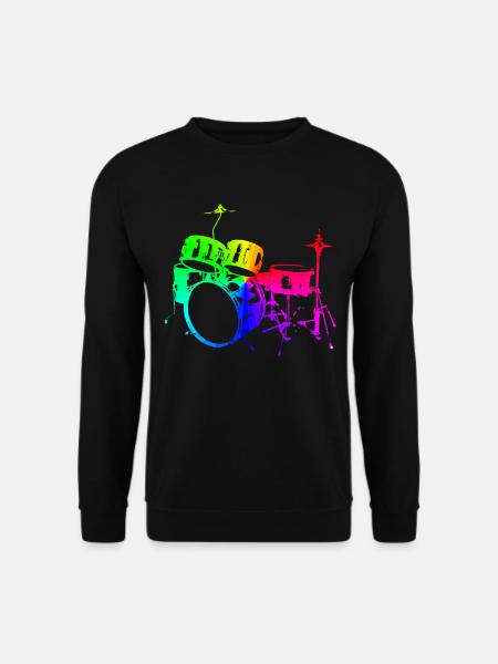 Schlagzeug Drums Drumstick Drummer Musik Band Rock - Unisex Pullover - Schwarz