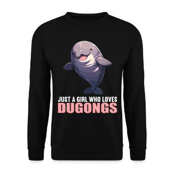 Seekuh Dugongs Dugong - Unisex Pullover - Schwarz - Vorne - Alina (178cm) & Michal (187cm)