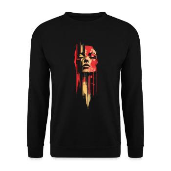 Abstrakte Heritage Black History Month Kunst - Unisex Pullover - Schwarz - Vorne - Alina (178cm) & Michal (187cm)