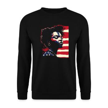 Afro American Heritage Black History Month - Unisex Sweatshirt - black - Front - Alina (178cm) & Michal (187cm)