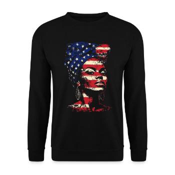 Patrimoine Afro-Américain Mois de l’histoire des Noirs - Sweat-shirt Unisexe - noir - Devant - Alina (178cm) & Michal (187cm)