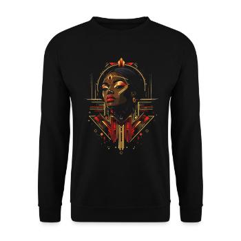 Afro American - Black History Month - Unisex Sweatshirt - black - Front - Alina (178cm) & Michal (187cm)