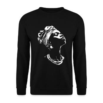 Patrimoine afro-américain Mois de l’histoire des Noirs - Sweat-shirt Unisexe - noir - Devant - Alina (178cm) & Michal (187cm)