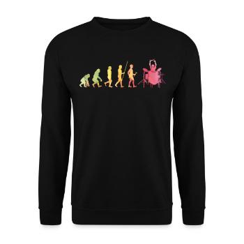 Drums Drumstick Drums Drummer Music Band Rock - Unisex Sweatshirt - black - Front - Alina (178cm) & Michal (187cm)