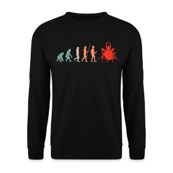 Drums Drums Drumstick Drummer Music Band Rock - Unisex Sweatshirt - black - Front - Alina (178cm) & Michal (187cm)