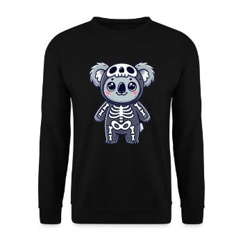 Koala Halloween Skeleton Kids Women Men Koala - Unisex Sweatshirt - black - Front - Alina (178cm) & Michal (187cm)