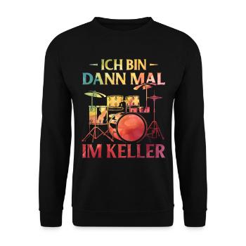 Drums Drums Drumstick Drummer Music Band Rock - Unisex Sweatshirt - black - Front - Alina (178cm) & Michal (187cm)