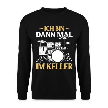 Drums Drums Drumstick Drummer Music Band Rock - Unisex Sweatshirt - black - Front - Alina (178cm) & Michal (187cm)