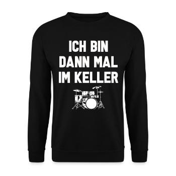 Trommer Trommer Trommestik Trommeslager Musik Band Rock - Unisex sweater - sort - Foran - Alina (178cm) & Michal (187cm)