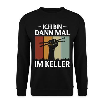 Tambours Tambours Baguette Batteur Musique Groupe Rock - Sweat-shirt Unisexe - noir - Devant - Alina (178cm) & Michal (187cm)