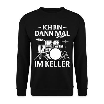 Drums Drums Drumstick Drummer Music Band Rock - Unisex Sweatshirt - black - Front - Alina (178cm) & Michal (187cm)