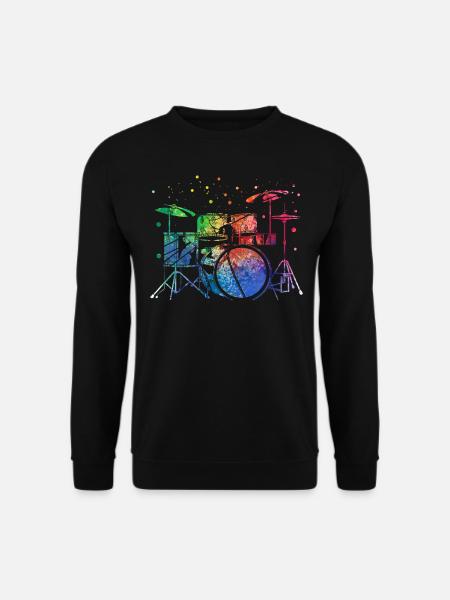 Drums Drumstick Schlagzeug Drummer Musik Band Rock - Unisex Pullover - Schwarz