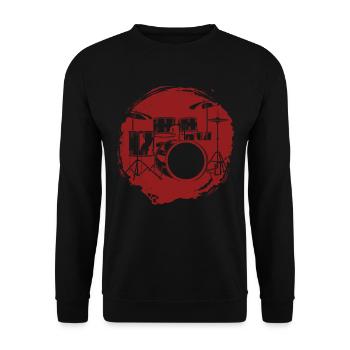 Tambours Tambours Baguette Batteur Musique Groupe Rock - Sweat-shirt Unisexe - noir - Devant - Alina (178cm) & Michal (187cm)