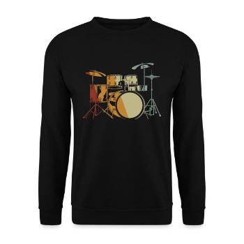 Tambours Tambours Baguette Batteur Musique Groupe Rock - Sweat-shirt Unisexe - noir - Devant - Alina (178cm) & Michal (187cm)