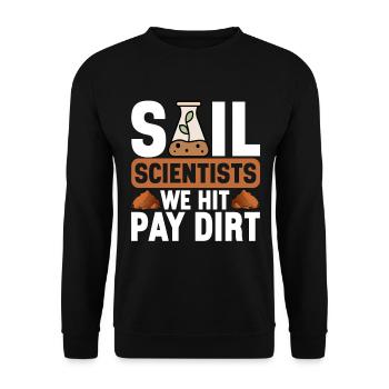 Bodenwissenschaftler Soil Science - Unisex Sweatshirt - black - Front - Alina (178cm) & Michal (187cm)
