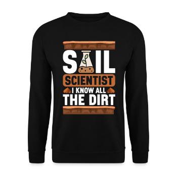 Bodenwissenschaftler Soil Science - Unisex Sweatshirt - black - Front - Alina (178cm) & Michal (187cm)