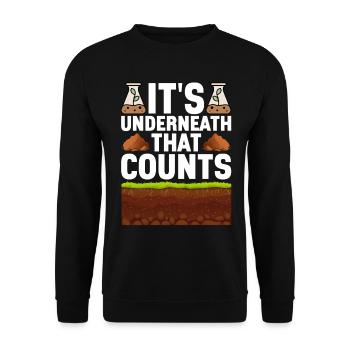 Bodenwissenschaftler Soil Science - Unisex Sweatshirt - black - Front - Alina (178cm) & Michal (187cm)